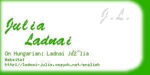 julia ladnai business card